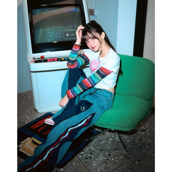 SIMON PUNK Project-SS25-H01 數位 愛心 雲朵 女生 短版 TEE