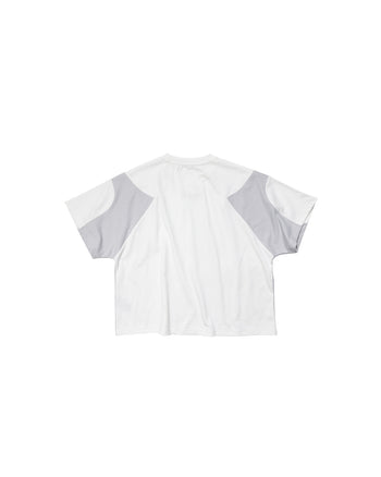 E’TREALOUEST 25SS Layered Mesh Boxy 拼接 網眼 白色 短袖