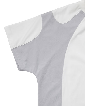 E’TREALOUEST 25SS Layered Mesh Boxy 拼接 網眼 白色 短袖