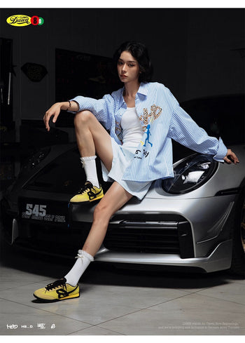 WeFlower HBDxS45 流電黃 復古 運動  網面 德訓鞋