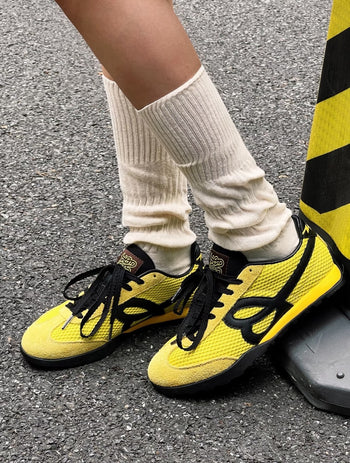 WeFlower HBDxS45 流電黃 復古 運動  網面 德訓鞋