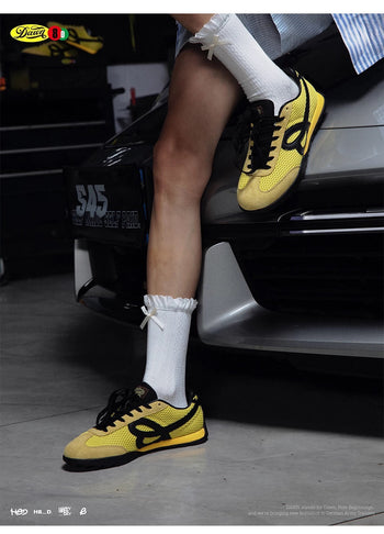 WeFlower HBDxS45 流電黃 復古 運動  網面 德訓鞋