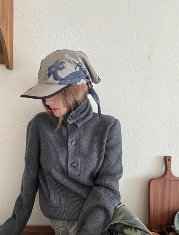 個性 惡龍 塗鴉 速乾 頭巾帽