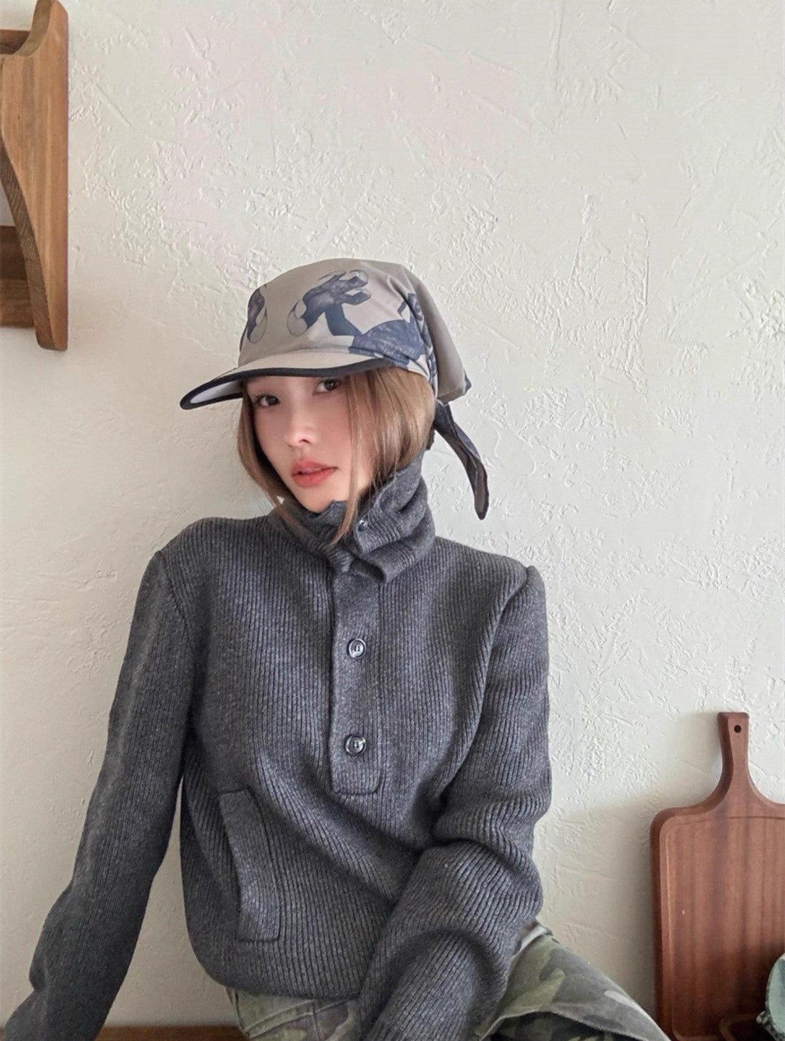 個性 惡龍 塗鴉 速乾 頭巾帽