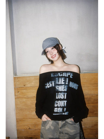 復古 燙貼 條紋 綁帶 棒球帽