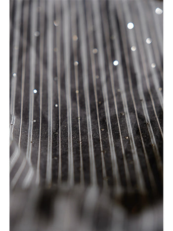 復古 燙貼 條紋 綁帶 棒球帽