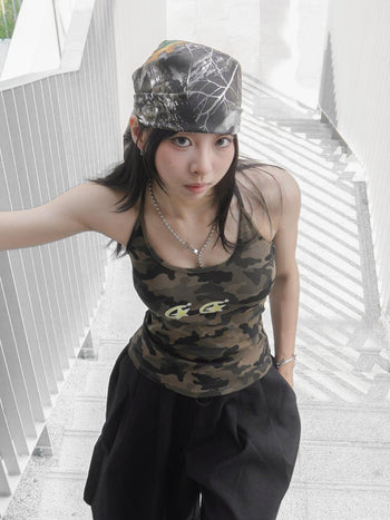 “MADE 𝗚𝘂𝗯𝗮𝗻 " 小眾 酷辣 迷彩 星星 無袖 背心