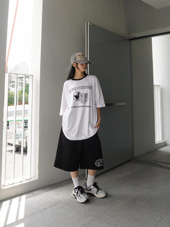 “MADE 𝗚𝘂𝗯𝗮𝗻 " 寬鬆 鬆緊 百慕達 日常 星星 棉褲 短褲