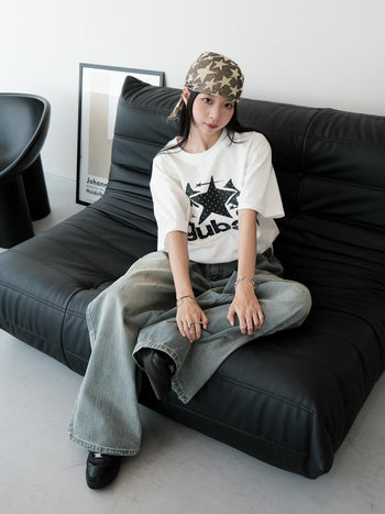 “MADE 𝗚𝘂𝗯𝗮𝗻 " 原創 GUBAN 星星 街舞 260G 印花 短袖 T恤