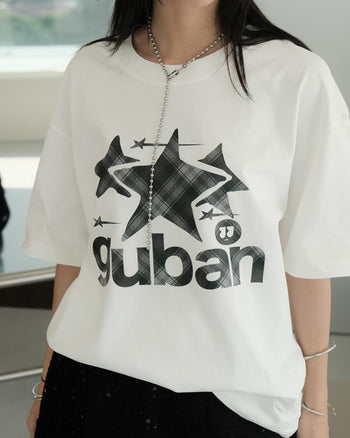 “MADE 𝗚𝘂𝗯𝗮𝗻 " 原創 GUBAN 星星 街舞 260G 印花 短袖 T恤