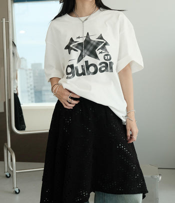 “MADE 𝗚𝘂𝗯𝗮𝗻 " 原創 GUBAN 星星 街舞 260G 印花 短袖 T恤