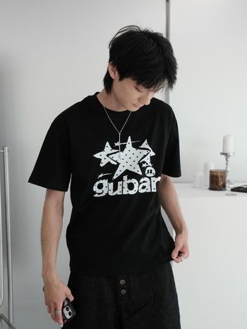 “MADE 𝗚𝘂𝗯𝗮𝗻 " 原創 GUBAN 星星 街舞 260G 印花 短袖 T恤