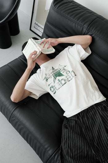 “MADE 𝗚𝘂𝗯𝗮𝗻 " 原創 GUBAN 星星 街舞 260G 印花 短袖 T恤