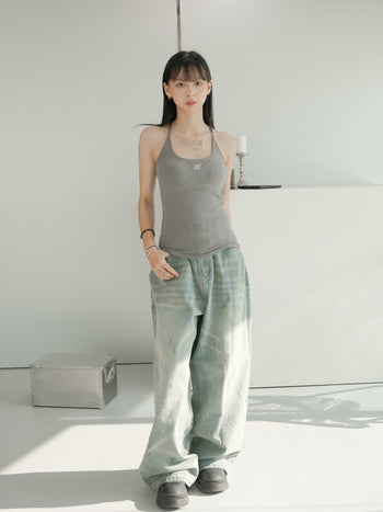 “MADE 𝗚𝘂𝗯𝗮𝗻 " 原創 自帶胸墊 吊帶 休閒 街舞 瑜伽 背心