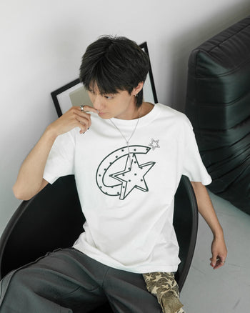 “MADE 𝗚𝘂𝗯𝗮𝗻 " 原創 星星 街舞 大星 260G 印花 短袖 T恤