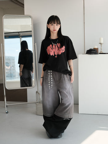 “MADE 𝗚𝘂𝗯𝗮𝗻 " 街舞 原創 美式 復古 星星 260G 印花 短袖 T恤