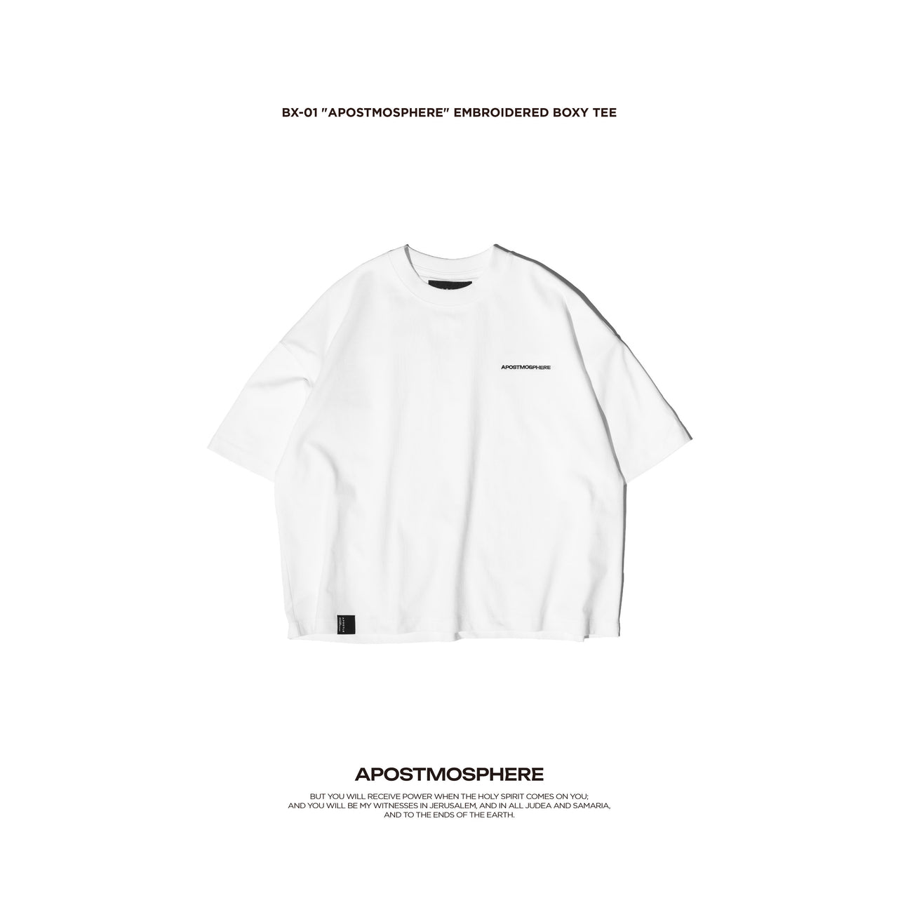 Apostle - 25SS "APOSTMOSPHERE" Embroidered Boxy TEE