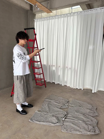 2D2idiots.labe - Plaid Pleated Jorts 格紋打摺七分褲