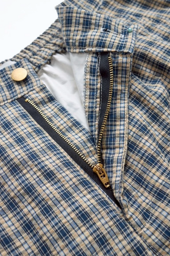 2D2idiots.labe - Plaid Pleated Jorts 格紋打摺七分褲