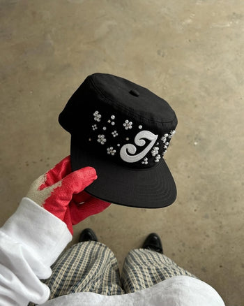 2D2idiots.labe - Pearl Floral Pillbox Cap Ver 2  水鑽小花藥盒帽