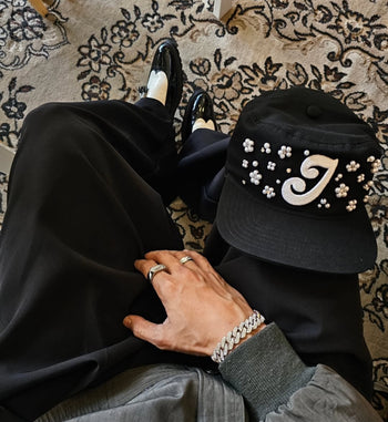 2D2idiots.labe - Pearl Floral Pillbox Cap Ver 2  水鑽小花藥盒帽