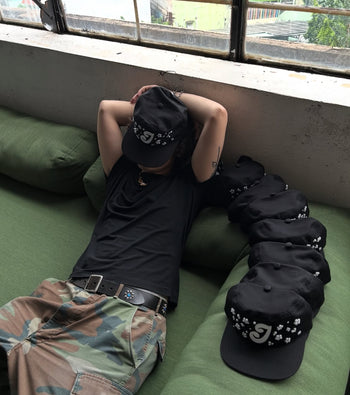 2D2idiots.labe - Pearl Floral Pillbox Cap Ver 2  水鑽小花藥盒帽