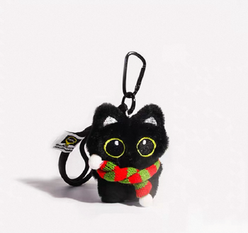 小黑貓可愛絨毛公仔玩偶包包掛件鑰匙扣飾品配件