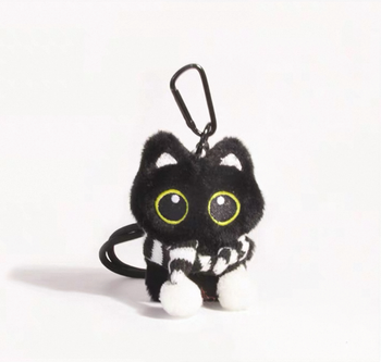 小黑貓可愛絨毛公仔玩偶包包掛件鑰匙扣飾品配件