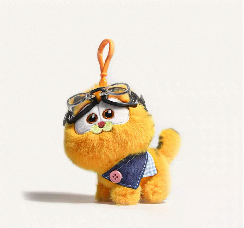 正版聯名加菲貓可愛絨毛公仔玩偶包包掛件鑰匙扣飾品配件