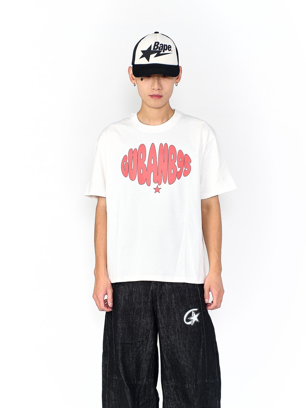 “MADE 𝗚𝘂𝗯𝗮𝗻 " 街舞 原創 美式 復古 星星 260G 印花 短袖 T恤