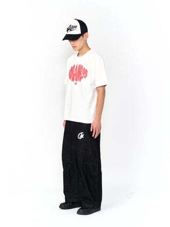 “MADE 𝗚𝘂𝗯𝗮𝗻 " 街舞 原創 美式 復古 星星 260G 印花 短袖 T恤