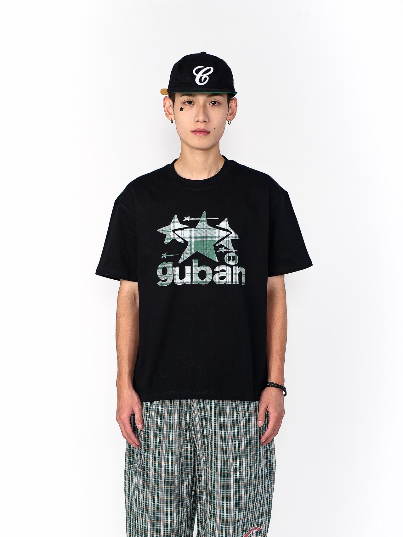 “MADE 𝗚𝘂𝗯𝗮𝗻 " 原創 GUBAN 星星 街舞 260G 印花 短袖 T恤