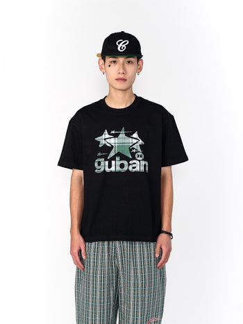 “MADE 𝗚𝘂𝗯𝗮𝗻 " 原創 GUBAN 星星 街舞 260G 印花 短袖 T恤