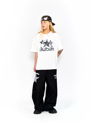 “MADE 𝗚𝘂𝗯𝗮𝗻 " 原創 GUBAN 星星 街舞 260G 印花 短袖 T恤