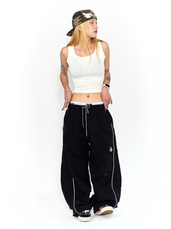 “MADE 𝗚𝘂𝗯𝗮𝗻 " 運動 街舞 抽繩 尼龍 番光 速乾 運動褲