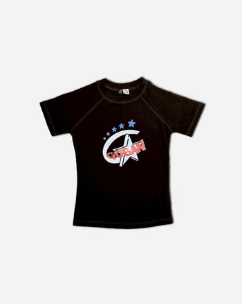 “MADE 𝗚𝘂𝗯𝗮𝗻 " 街舞 星星 正肩 短板 半高領 彈性 短袖