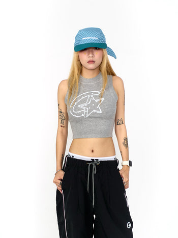 “MADE 𝗚𝘂𝗯𝗮𝗻 " 街舞 星星 短板 高領 無袖 背心