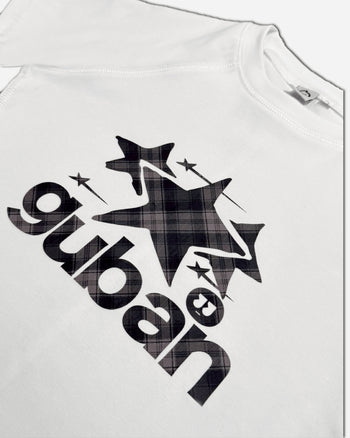 “MADE 𝗚𝘂𝗯𝗮𝗻 " 街舞 灰格 拼接 星星 正肩 短板 彈性 短袖