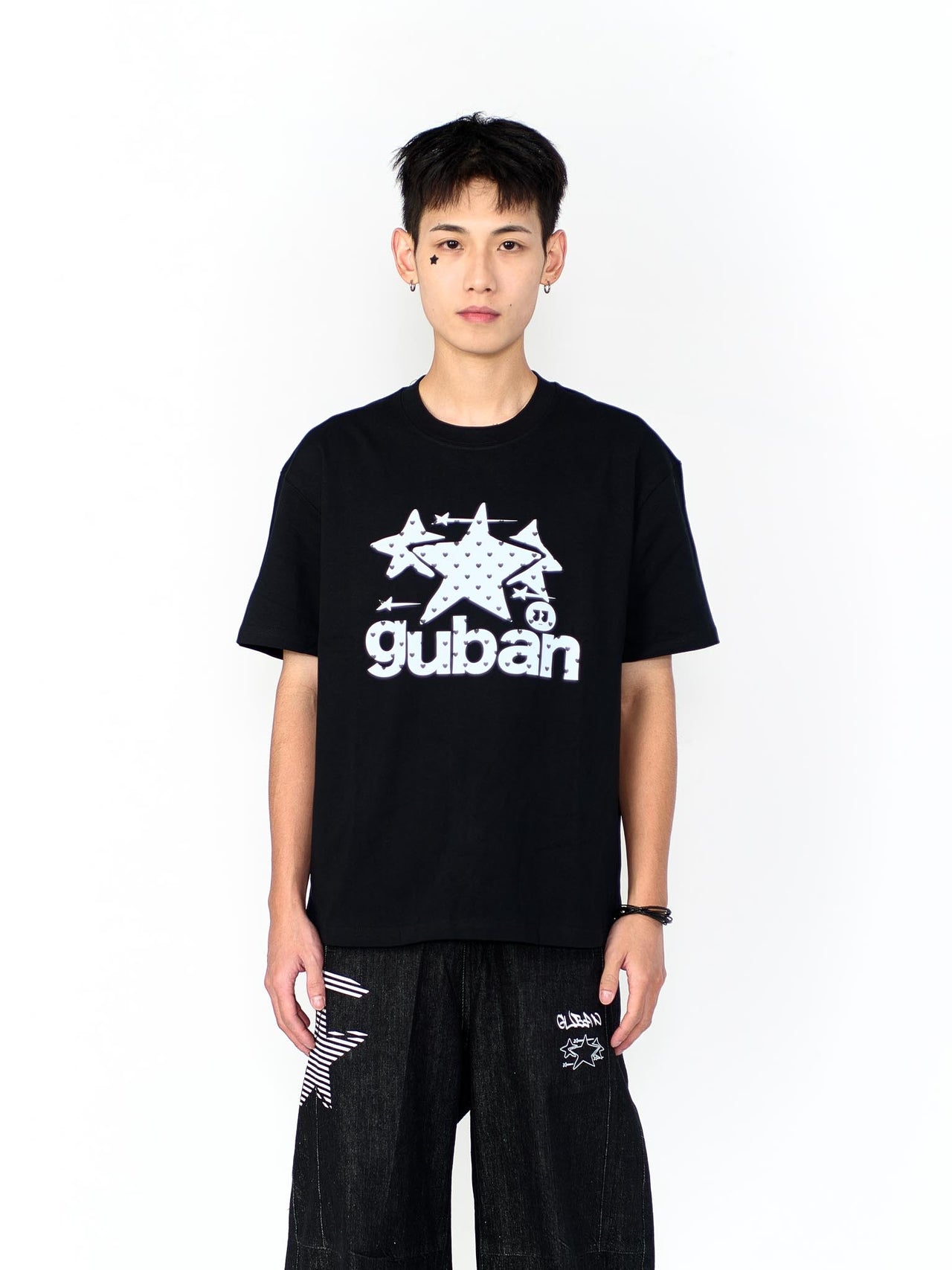 “MADE 𝗚𝘂𝗯𝗮𝗻 " 原創 GUBAN 星星 街舞 260G 印花 短袖 T恤