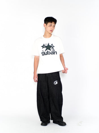 “MADE 𝗚𝘂𝗯𝗮𝗻 " 原創 GUBAN 星星 街舞 260G 印花 短袖 T恤