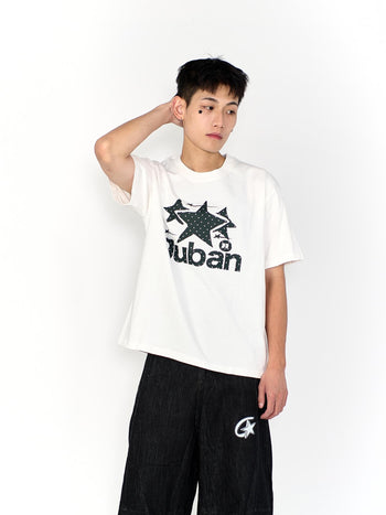 “MADE 𝗚𝘂𝗯𝗮𝗻 " 原創 GUBAN 星星 街舞 260G 印花 短袖 T恤