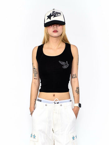 “MADE 𝗚𝘂𝗯𝗮𝗻 " 可愛 日常 翅膀 無袖 背心