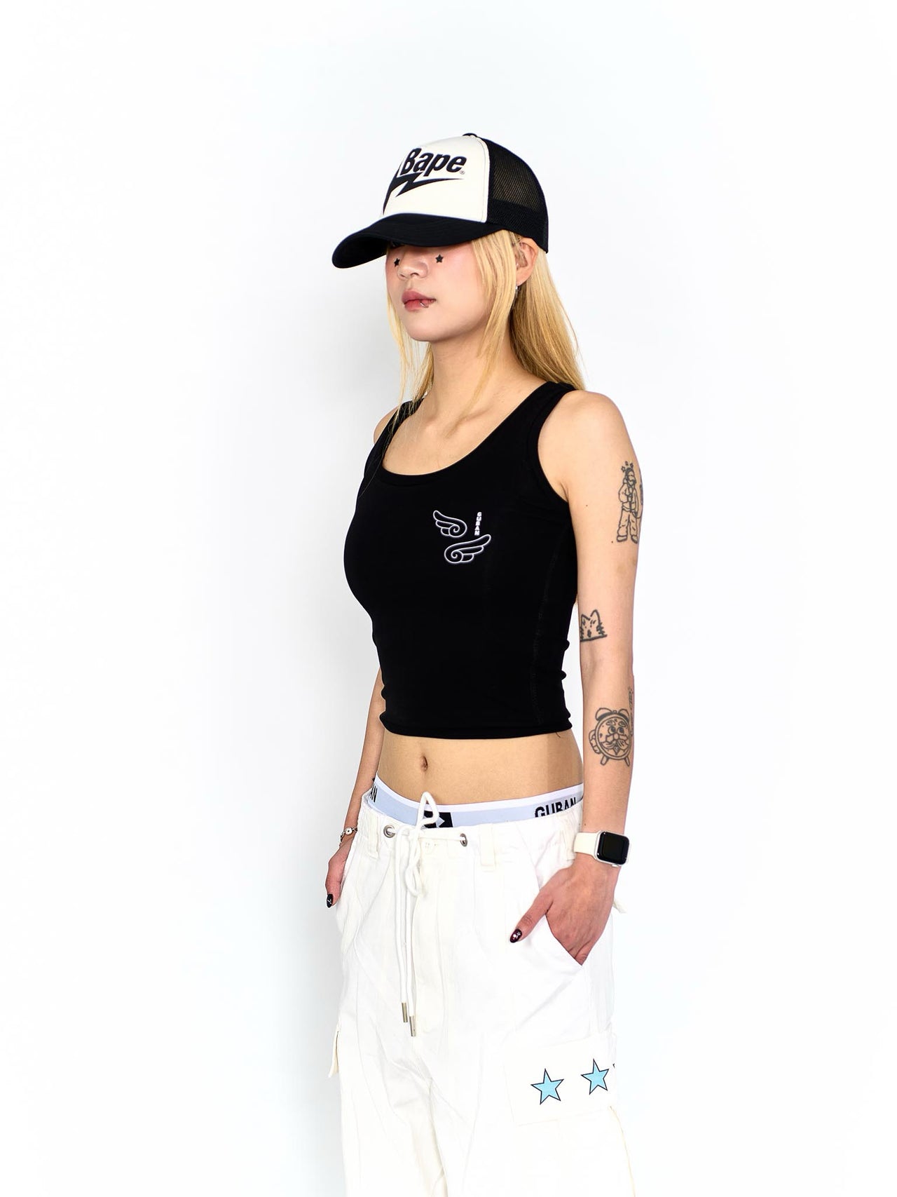 “MADE 𝗚𝘂𝗯𝗮𝗻 " 可愛 日常 翅膀 無袖 背心