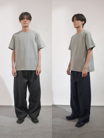 “MADE 𝗚𝘂𝗯𝗮𝗻 " 定番 灰色  寬鬆 直筒 設計 硬挺 高腰 西裝褲