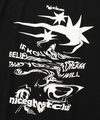 NICEGHOSTCLUB - TORNADO LOGO  PIGMENT TEE [黑色] T-N1020