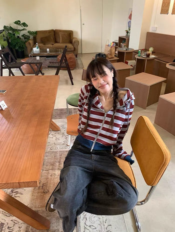 美式 復古 拼色 條紋 連帽 短版 外套