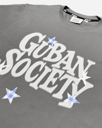 “MADE 𝗚𝘂𝗯𝗮𝗻 " 晃動字體 星星 模糊 塗鴉 街頭 260G 個性 短袖