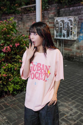 “MADE 𝗚𝘂𝗯𝗮𝗻 " 晃動字體 星星 模糊 塗鴉 街頭 260G 個性 短袖