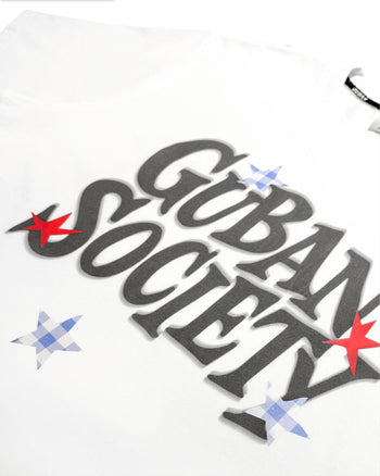 “MADE 𝗚𝘂𝗯𝗮𝗻 " 晃動字體 星星 模糊 塗鴉 街頭 260G 個性 短袖