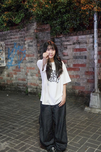 “MADE 𝗚𝘂𝗯𝗮𝗻 " 晃動字體 星星 模糊 塗鴉 街頭 260G 個性 短袖